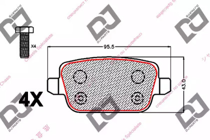 Комплект тормозных колодок BP2140 DJ PARTS